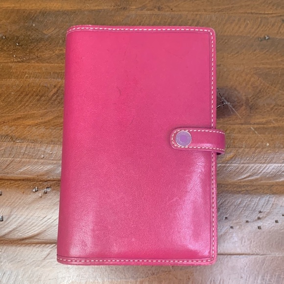 Coach Other - COACH Vintage Signature Real Leather Pink & Purple Planner